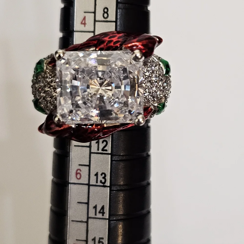 Rare VW 5 Carat Absolute Gemstone Cardinal Ring Sterling Silver Size 5! - Picture 10 of 10